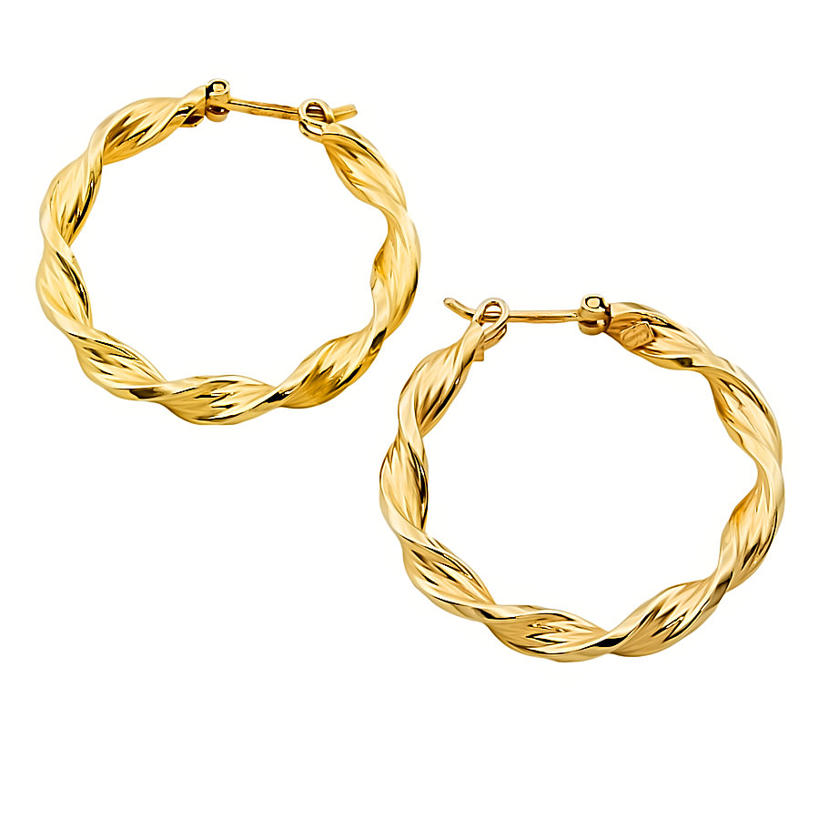 9ct Gold (Hollow) 2.3g Hoop Earrings